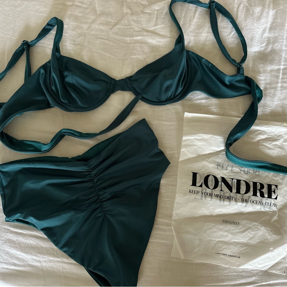 Londre Teal Bikini Set (XL top / S bottom)
